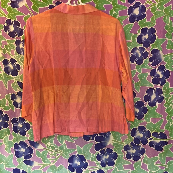 Talbots Quarter sleeve button up shirt by size 10 absolutely gorgeous - Picture 3 of 3